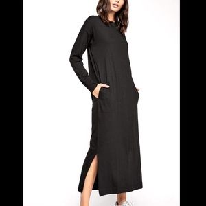 FREE PEOPLE Beach Day Off T-Shirt Midi Dress Size L - Oat